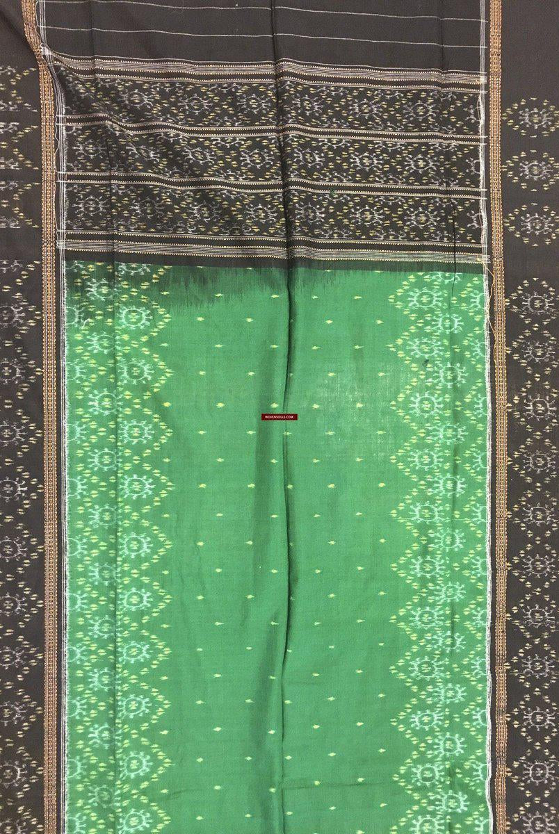 5305 SOLD Striking Cotton Ikat Hand woven Shawl Scarf from Odisha - Indian Textile Art-WOVENSOULS-Antique-Vintage-Textiles-Art-Decor