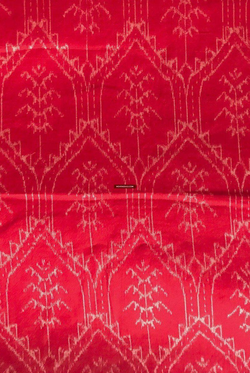5306 Schal / Stola / Wickeltuch / Krawatte Baumwolle Handwebstuhl Textilkunst Ikat aus Odisha-WOVENSOULS-Antike-Vintage-Textilien-Kunst-Dekor
