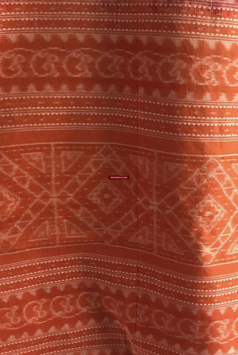 5306 Schal / Stola / Wickeltuch / Krawatte Baumwolle Handwebstuhl Textilkunst Ikat aus Odisha-WOVENSOULS-Antike-Vintage-Textilien-Kunst-Dekor