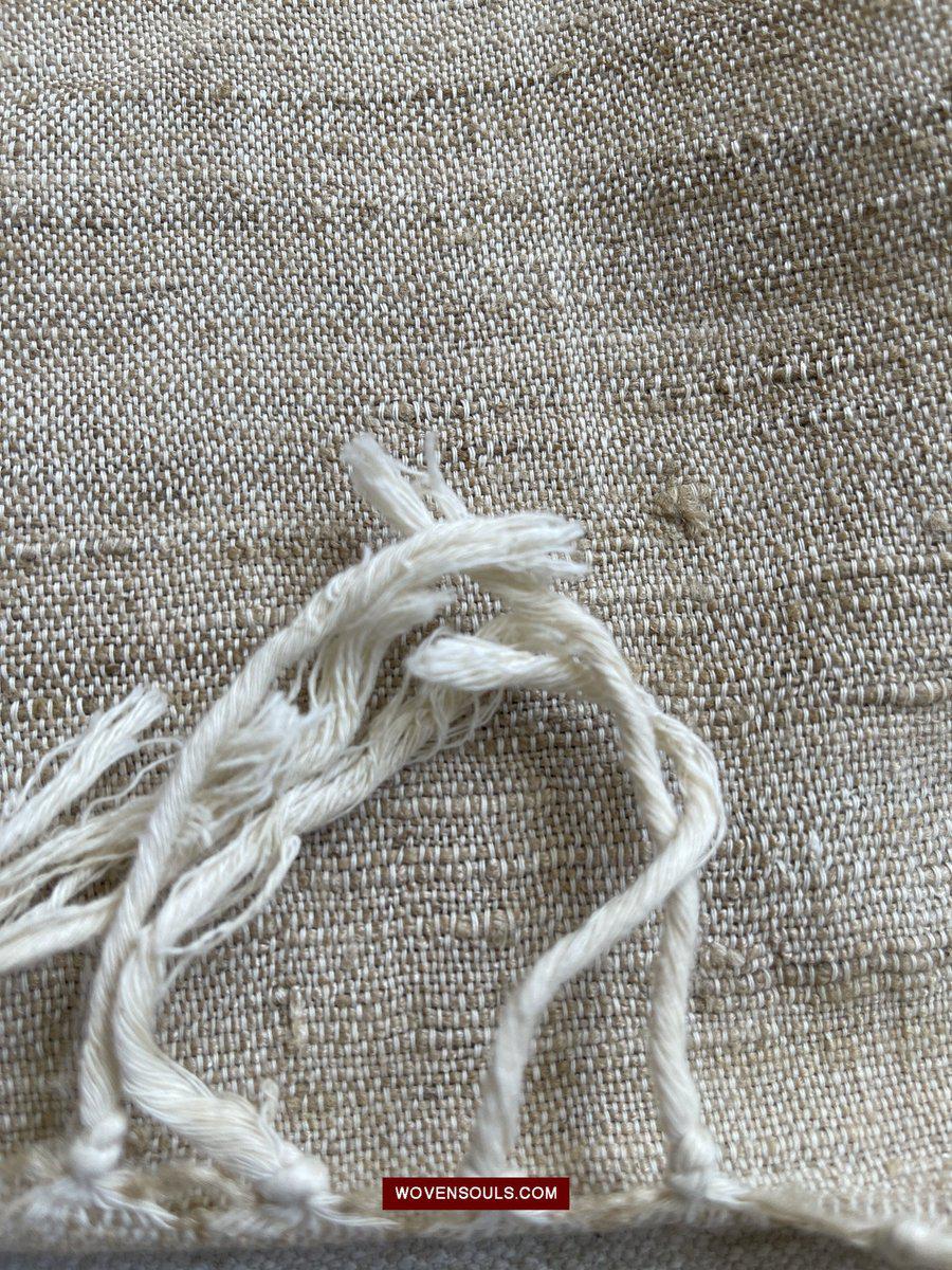 E5307 - Large Orissa Tribal Koraput Kotpad Raw Silk Shawl-WOVENSOULS-Antique-Vintage-Textiles-Art-Decor