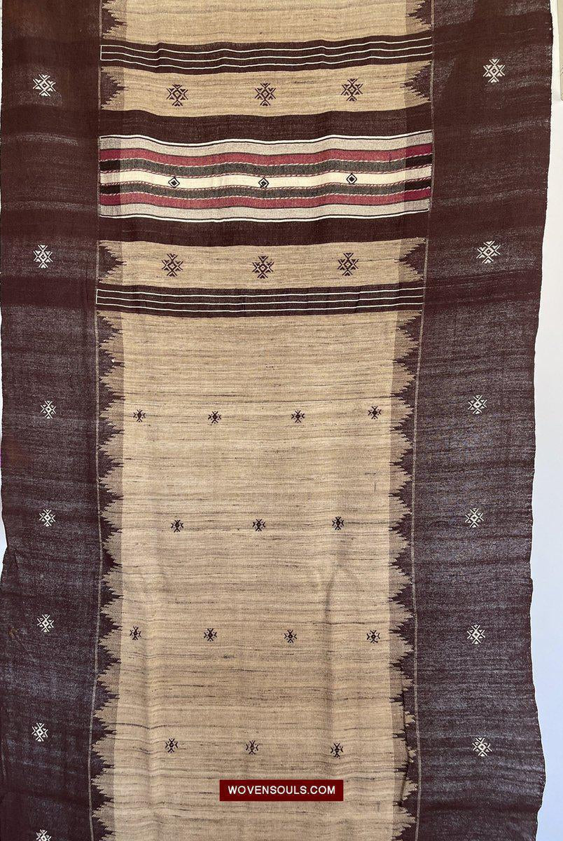 E5308 - Orissa Tribal Koraput Kotpad Raw Silk Shawl-WOVENSOULS-Antique-Vintage-Textiles-Art-Decor