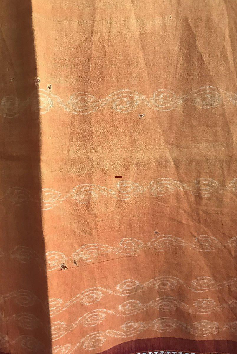 5309 VERKAUFT Vintage Ikat Schultertuch von Odisha - Hervorragende Erdfarben-WOVENSOULS-Antike-Vintage-Textilien-Kunst-Dekor