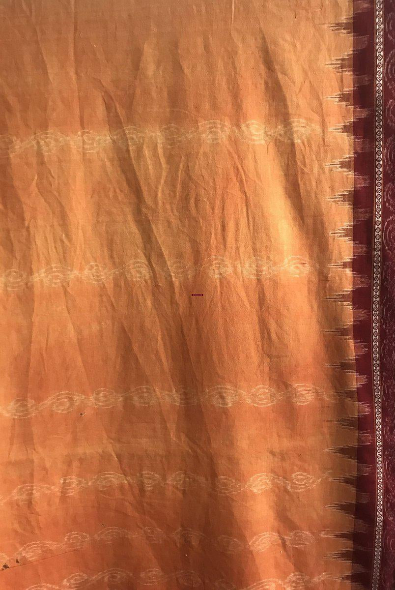 5309 VERKAUFT Vintage Ikat Schultertuch von Odisha - Hervorragende Erdfarben-WOVENSOULS-Antike-Vintage-Textilien-Kunst-Dekor