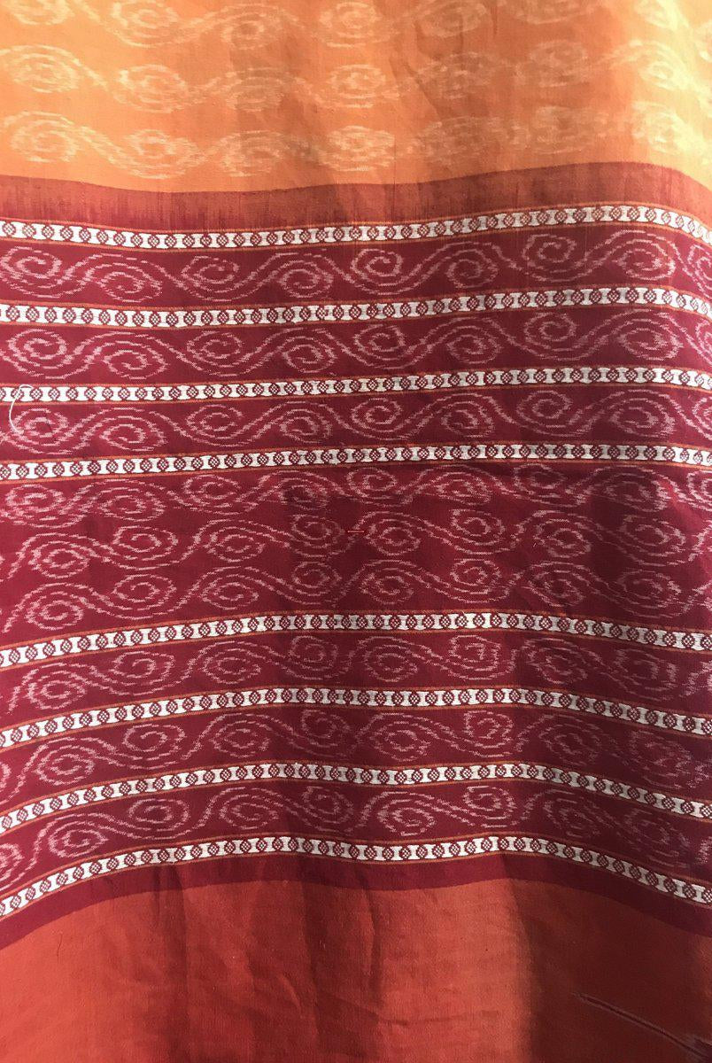 5309 VERKAUFT Vintage Ikat Schultertuch von Odisha - Hervorragende Erdfarben-WOVENSOULS-Antike-Vintage-Textilien-Kunst-Dekor