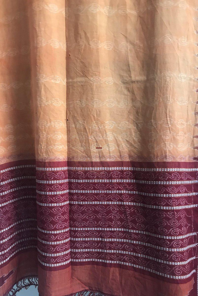 5309 VERKAUFT Vintage Ikat Schultertuch von Odisha - Hervorragende Erdfarben-WOVENSOULS-Antike-Vintage-Textilien-Kunst-Dekor
