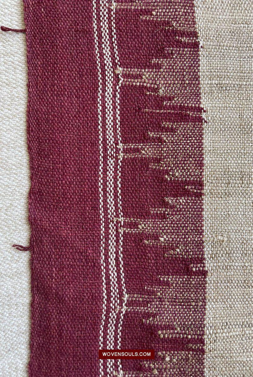 E5309- Orissa Tribal Koraput Kotpad Raw Silk Shawl - Ganga Jamuna Border-WOVENSOULS-Antique-Vintage-Textiles-Art-Decor