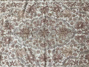 534 SOLD Vintage Kashmir Silk Chain Sttich Textile Art-WOVENSOULS-Antique-Vintage-Textiles-Art-Decor