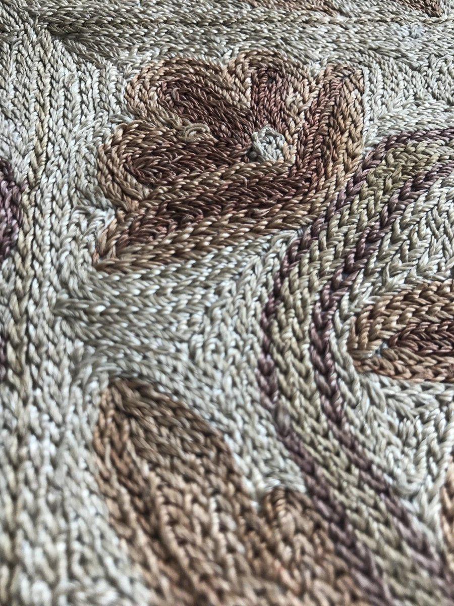 534 SOLD Vintage Kashmir Silk Chain Sttich Textile Art-WOVENSOULS-Antique-Vintage-Textiles-Art-Decor