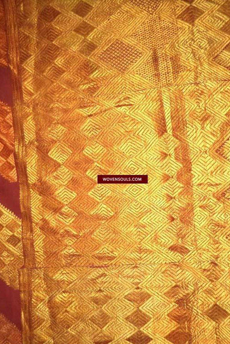 549-B Golden Varida Bagh Phulkari WOVENSOULS Antique Textiles & Art Gallery