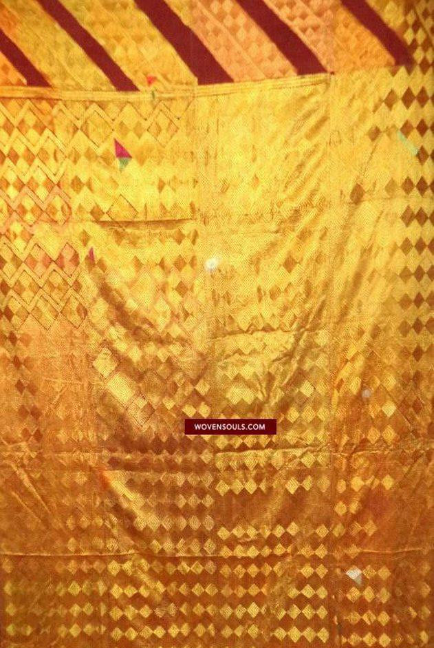 549-B Golden Varida Bagh Phulkari WOVENSOULS Antique Textiles & Art Gallery
