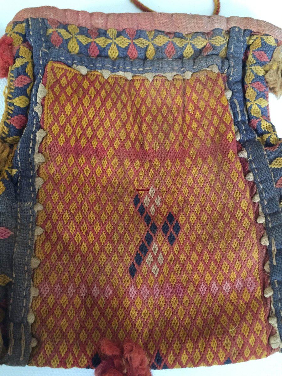 5533 Small Vintage Banjara Tribal Textile Purse - Handmade traditional weaving-WOVENSOULS-Antique-Vintage-Textiles-Art-Decor