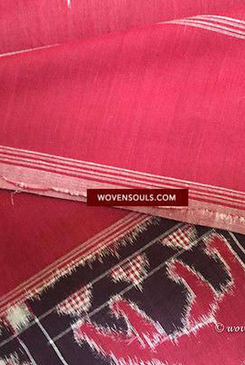 5723 Handgewebtes Doppel-Ikat-Telia-Rumaal-Schal-Accessoire – Kürzlich hergestellt –WOVENSOULS-Antike-Vintage-Textilien-Kunst-Dekor