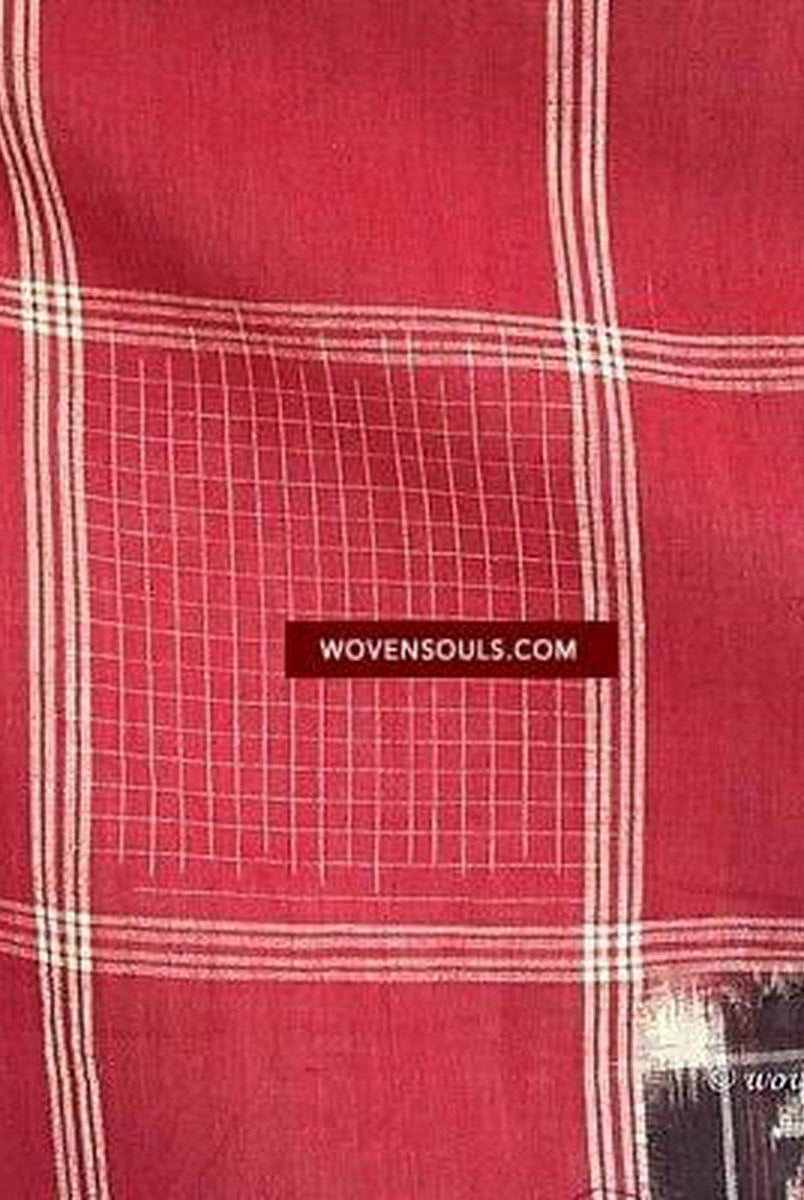 5723 Handgewebtes Doppel-Ikat-Telia-Rumaal-Schal-Accessoire – Kürzlich hergestellt –WOVENSOULS-Antike-Vintage-Textilien-Kunst-Dekor