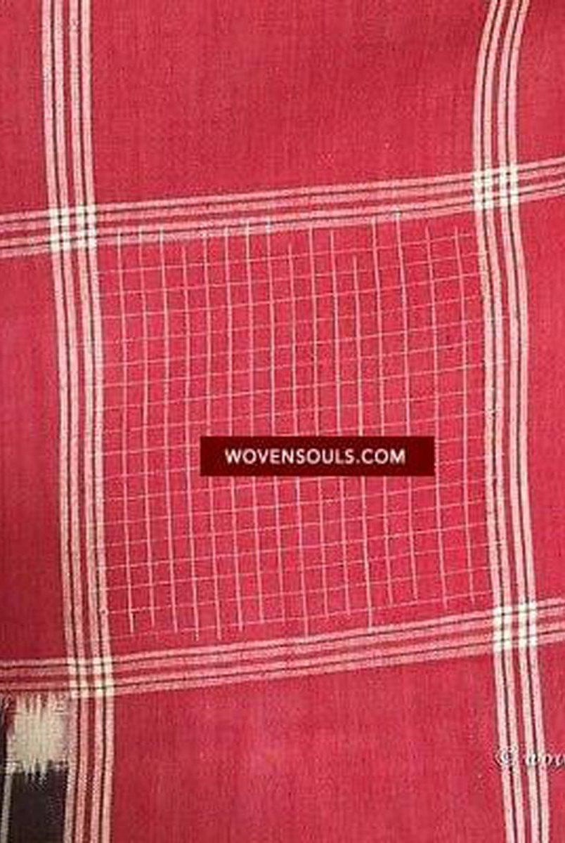 5723 Handgewebtes Doppel-Ikat-Telia-Rumaal-Schal-Accessoire – Kürzlich hergestellt –WOVENSOULS-Antike-Vintage-Textilien-Kunst-Dekor