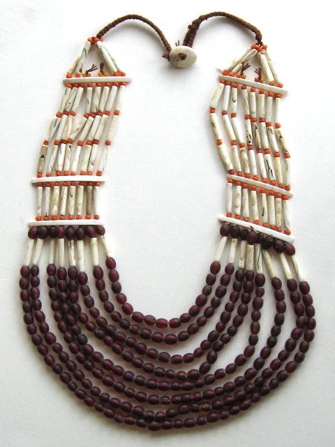 1130 Vintage Naga Tribal Bead Necklace-WOVENSOULS Antique Textiles & Art Gallery