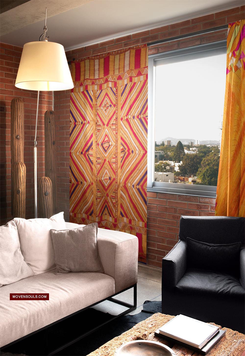 668 SOLD Indian textiles Pachranga Bagh Phulkari Wedding Shawl - Silk Embroidery Punjab-WOVENSOULS Antique Textiles & Art Gallery