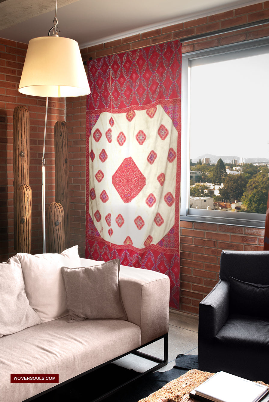 Decor Idea - Swat Valley Shawl as a Wall Hanging-WOVENSOULS Antique Textiles & Art Gallery