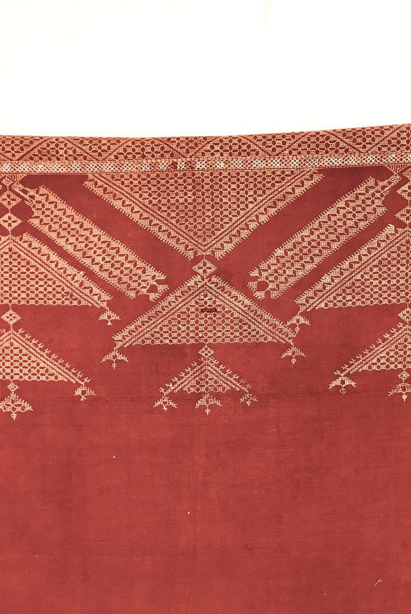 630 VERKAUFT Chope Phulkari Doppelseitige Palindrom-Stickerei, indische Textilkunst, Punjab-WOVENSOULS-Antike-Vintage-Textilien-Kunst-Dekor
