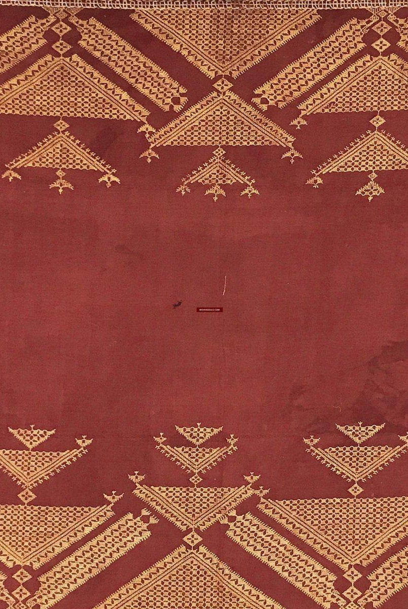 630 VERKAUFT Chope Phulkari Doppelseitige Palindrom-Stickerei, indische Textilkunst, Punjab-WOVENSOULS-Antike-Vintage-Textilien-Kunst-Dekor