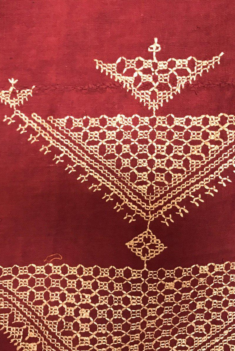 630 VERKAUFT Chope Phulkari Doppelseitige Palindrom-Stickerei, indische Textilkunst, Punjab-WOVENSOULS-Antike-Vintage-Textilien-Kunst-Dekor