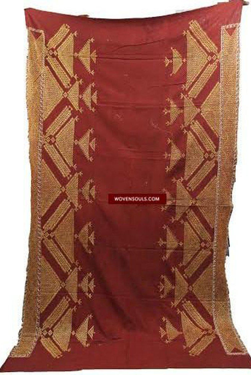 630 SOLD Chope Phulkari Double Sided Palindrome Embroidery Indian Textile Art Punjab-WOVENSOULS-Antique-Vintage-Textiles-Art-Decor