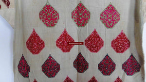 644 Antique Swat Valley Bridal Costume Handmade cotton with embroidery textile art-WOVENSOULS-Antique-Vintage-Textiles-Art-Decor