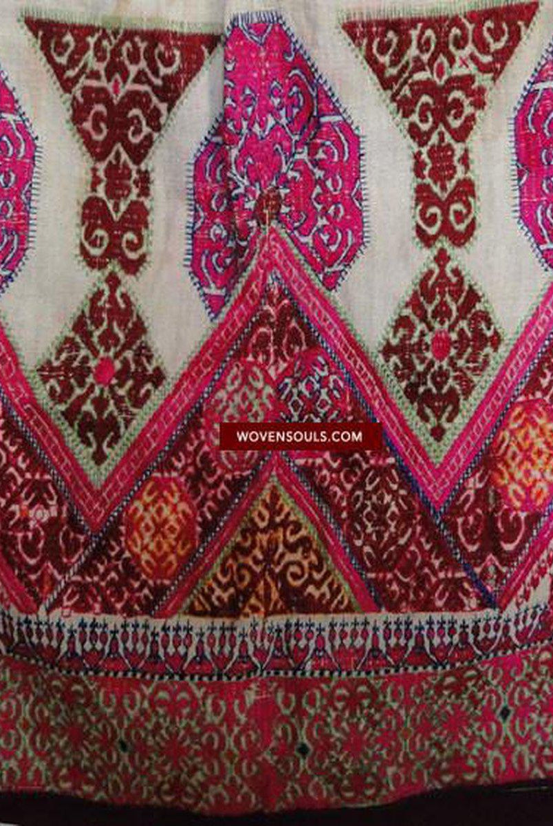 646 Antique Swat Valley Bridal Costume Handmade cotton with embroidery textile art-WOVENSOULS-Antique-Vintage-Textiles-Art-Decor
