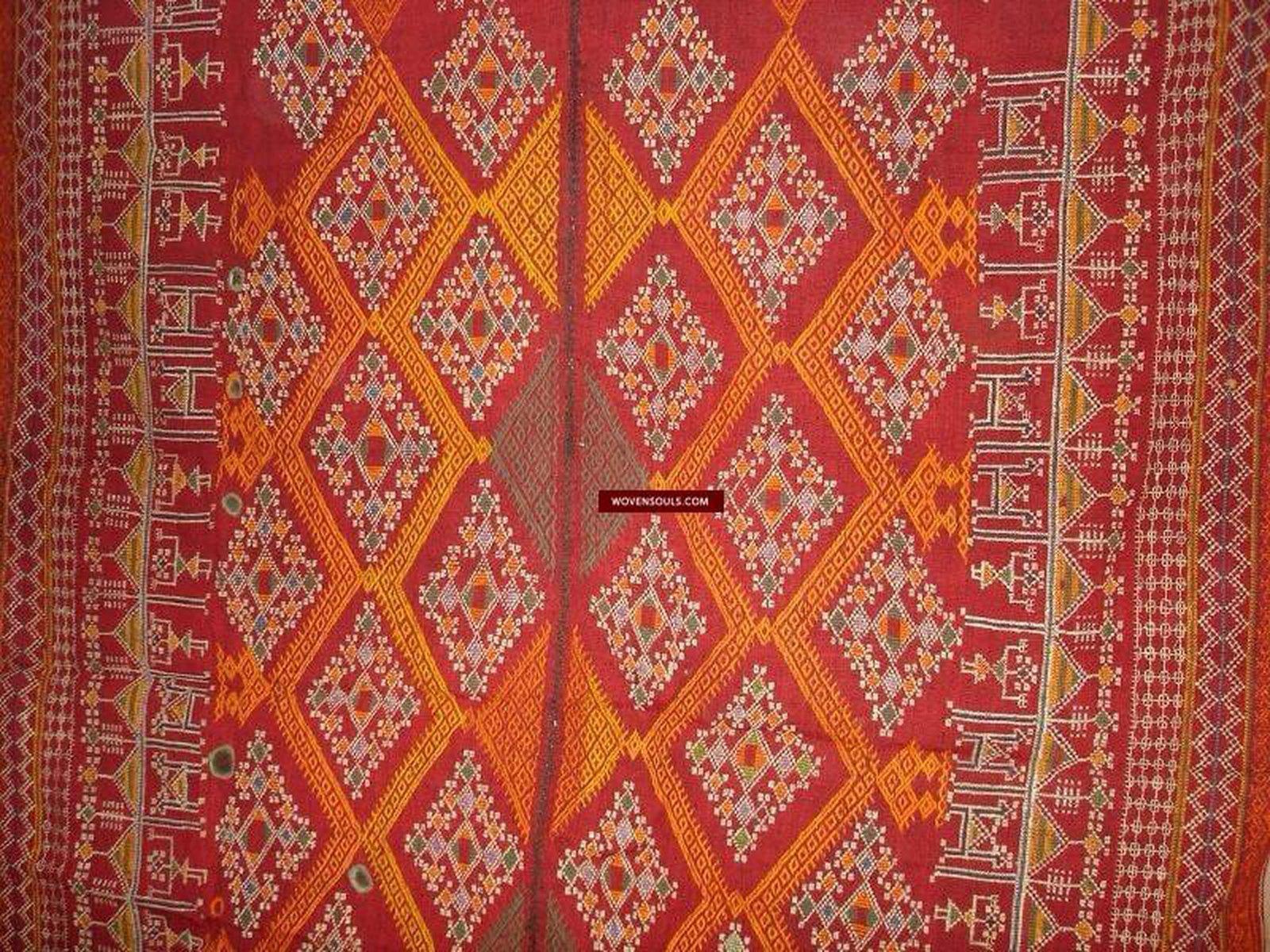 661 Vintage Shekhawati Bishnoi Rajasthani Wedding Shawl Odhana-WOVENSOULS-Antique-Vintage-Textiles-Art-Decor