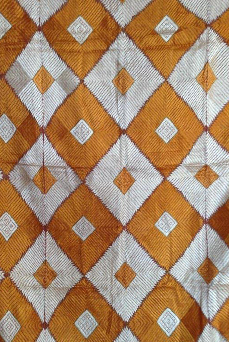 670 Patanga Bagh Phulkari Indian Textile Art Embroidery SIlk-WOVENSOULS-Antique-Vintage-Textiles-Art-Decor
