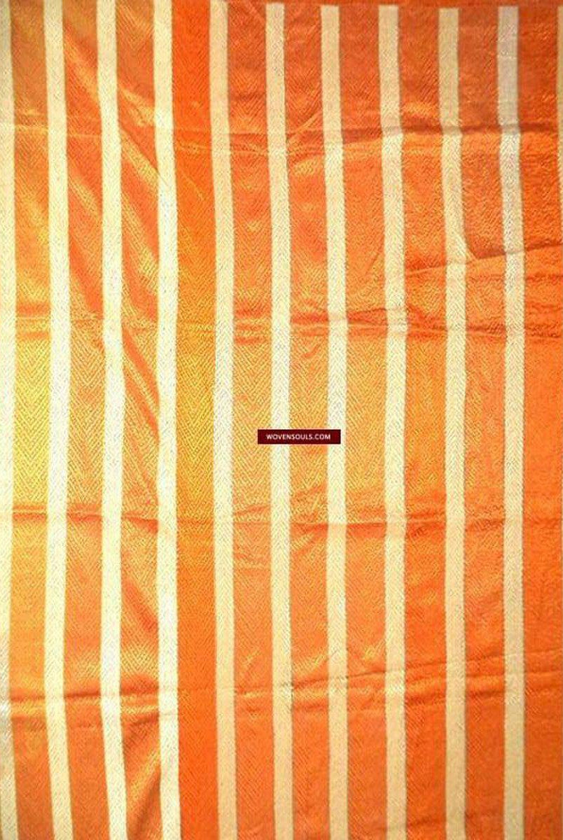 671 SOLD Beautiful Golden Varida Bagh Phulkari with superfine Stitches-WOVENSOULS-Antique-Vintage-Textiles-Art-Decor