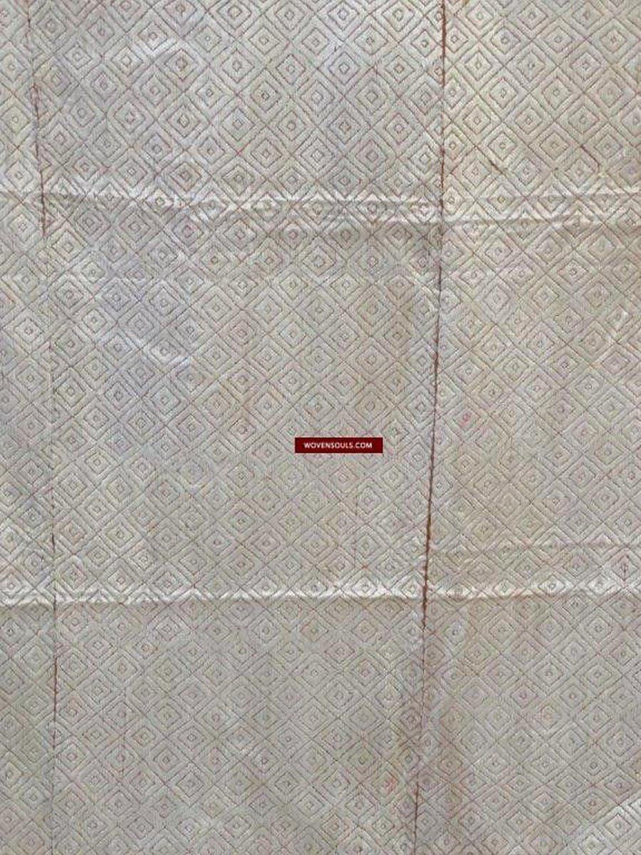 674 White Chand Bagh Phulkari Indian Textile Art Punjab Silk EMbroidery-WOVENSOULS-Antique-Vintage-Textiles-Art-Decor