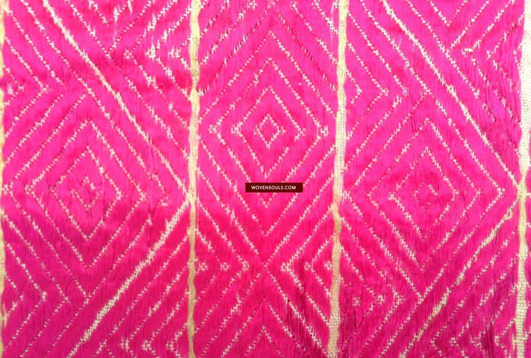 675 SOLD - Pink Thirma Bagh Pulkari Silk Embroidery Indian Textile Art-WOVENSOULS-Antique-Vintage-Textiles-Art-Decor