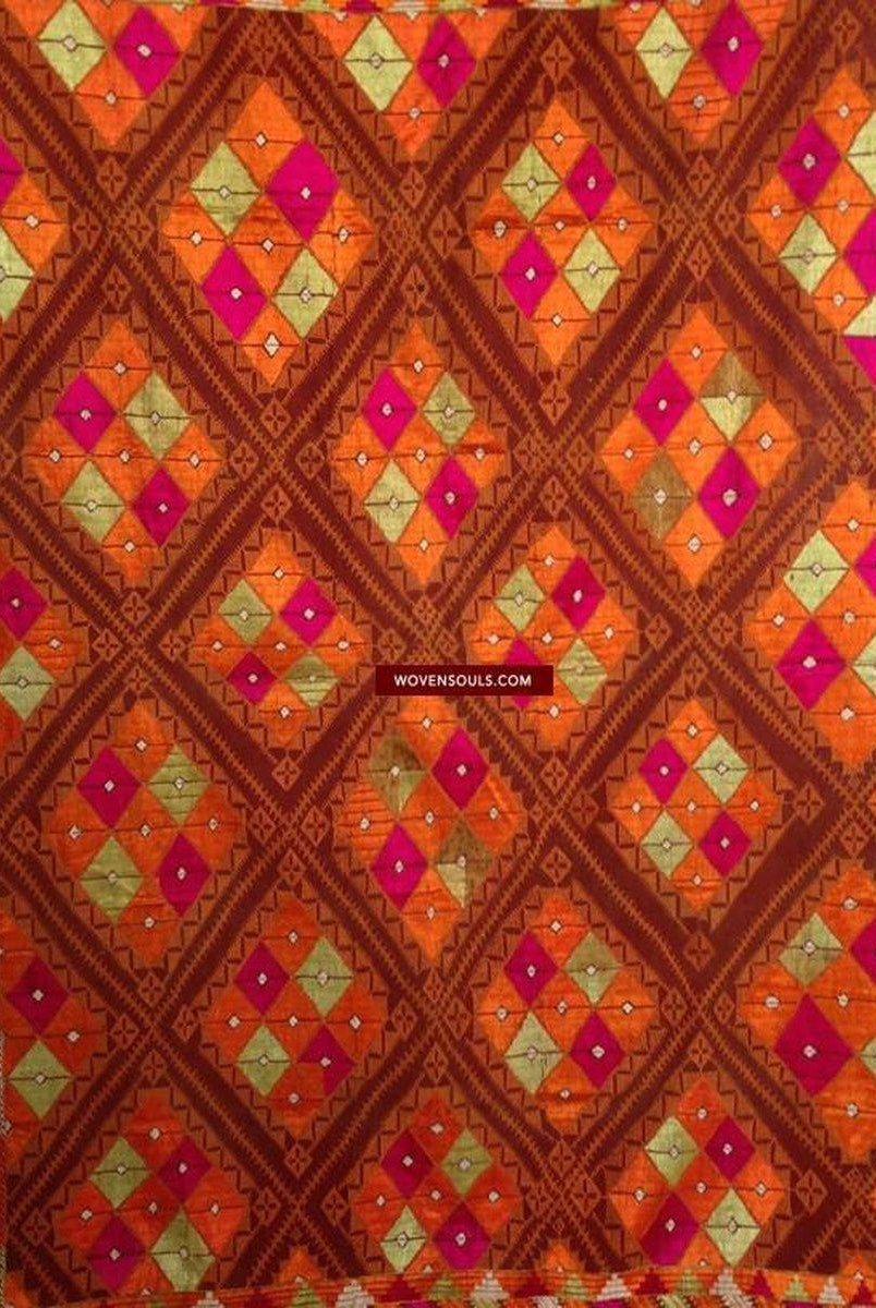 681 SOLD Vintage Hybrid Chope Phulkari Bagh Punjab Textile-WOVENSOULS-Antique-Vintage-Textiles-Art-Decor