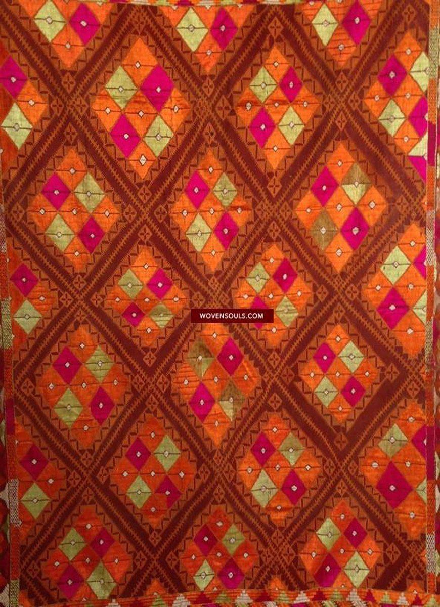 681 SOLD Vintage Hybrid Chope Phulkari Bagh Punjab Textile-WOVENSOULS-Antique-Vintage-Textiles-Art-Decor