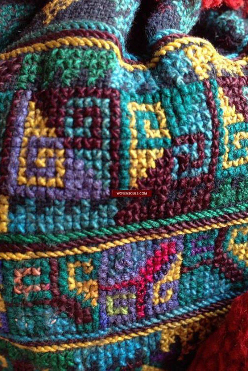686 SOLD Vintage Yao Hilltribe Embroidered Cap for a child-WOVENSOULS-Antique-Vintage-Textiles-Art-Decor