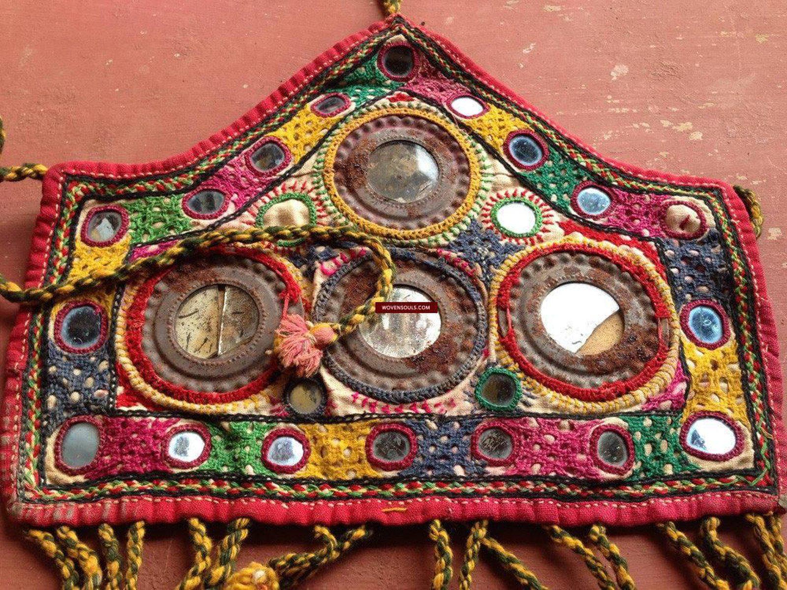 688 - SOLD - Animal Head Cover Vintage Textile Art-WOVENSOULS-Antique-Vintage-Textiles-Art-Decor