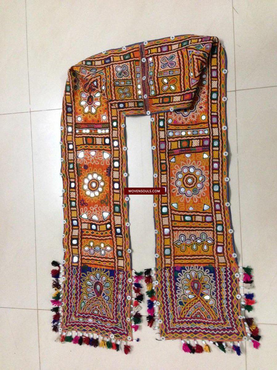 692 SOLD - Vintage Bukani Bokani Groom's Wedding Accessory Tribal textile Gujarat SOLD-WOVENSOULS-Antique-Vintage-Textiles-Art-Decor