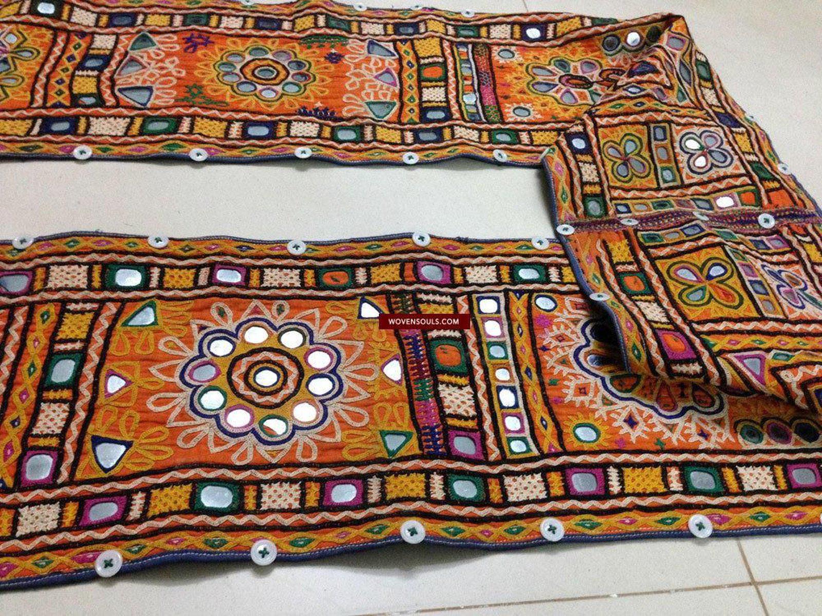 692 SOLD - Vintage Bukani Bokani Groom's Wedding Accessory Tribal textile Gujarat SOLD-WOVENSOULS-Antique-Vintage-Textiles-Art-Decor