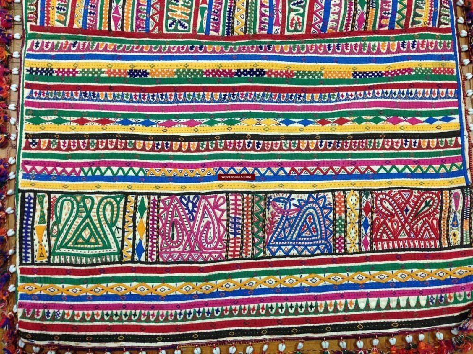 704 Vintage Debariya Rabari Trousseau or Dowry Bag Applique & Embroidery-WOVENSOULS-Antique-Vintage-Textiles-Art-Decor