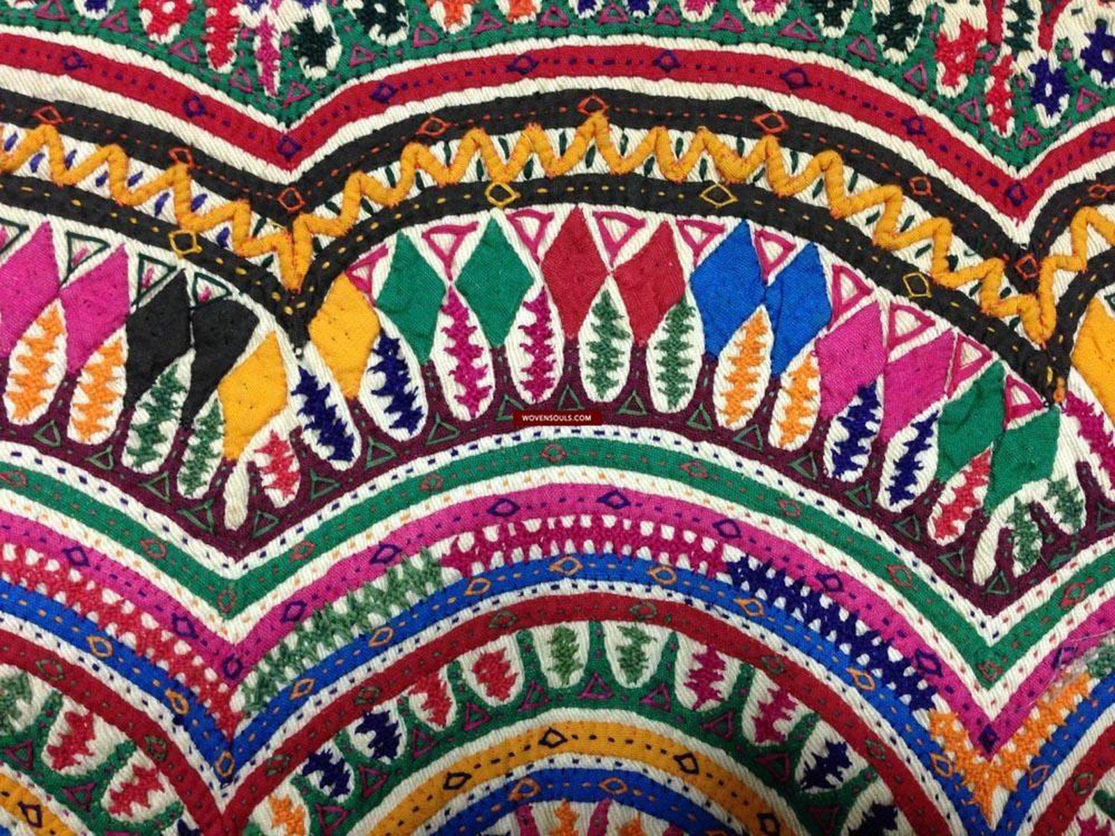 704 Vintage Debariya Rabari Trousseau or Dowry Bag Applique & Embroidery-WOVENSOULS-Antique-Vintage-Textiles-Art-Decor