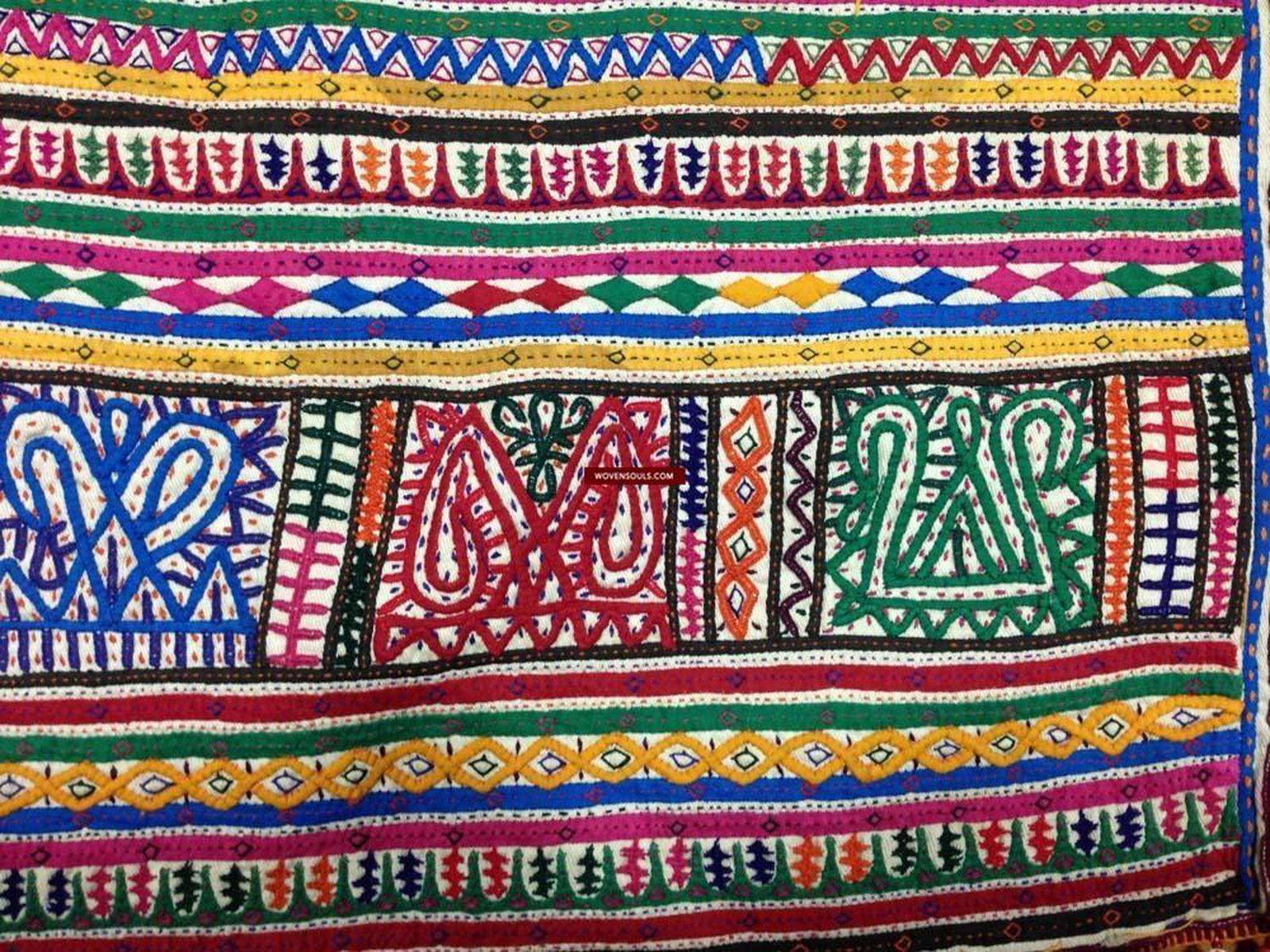 704 Vintage Debariya Rabari Trousseau or Dowry Bag Applique & Embroidery-WOVENSOULS-Antique-Vintage-Textiles-Art-Decor