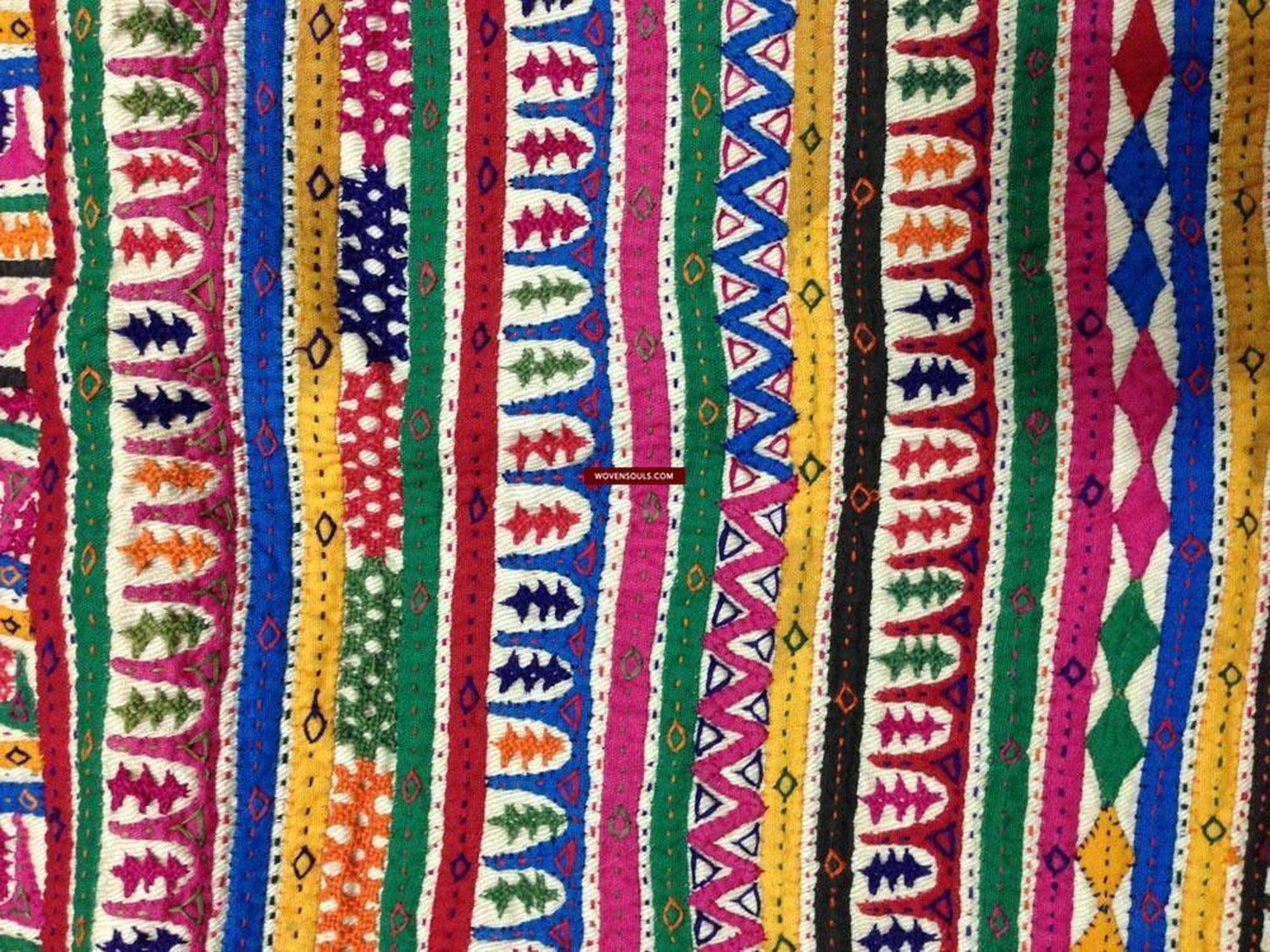 704 Vintage Debariya Rabari Trousseau or Dowry Bag Applique & Embroidery-WOVENSOULS-Antique-Vintage-Textiles-Art-Decor