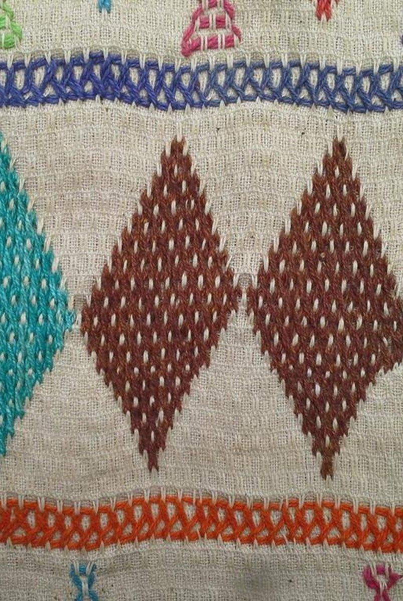 710 vintage Dharaniyo Dhaniyo Textile Brodé Superbes Motifs Rustiques WOVENSOULS Textiles anciens et galerie d'art