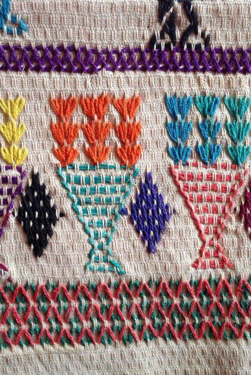 710 vintage Dharaniyo Dhaniyo Textile Brodé Superbes Motifs Rustiques WOVENSOULS Textiles anciens et galerie d'art