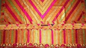 712 Shalimar Bagh Phulkari Punjab Textile Art-WOVENSOULS-Antique-Vintage-Textiles-Art-Decor