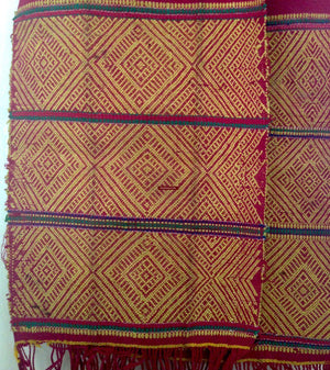 741 Antique Myanmar Aso Chin Woven Belt Textile-WOVENSOULS-Antique-Vintage-Textiles-Art-Decor