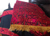 745 Antique Wedding Turban with Double Sided Palindrome Embroidery - Swat Valley Textile-WOVENSOULS-Antique-Vintage-Textiles-Art-Decor