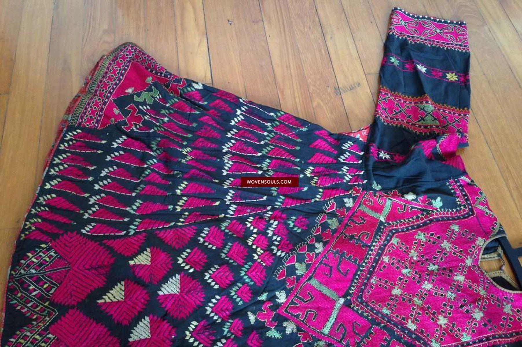 748 Antique Swat Valley Textile - Bridal Dress Costume with Rich Silk Embroidery-WOVENSOULS-Antique-Vintage-Textiles-Art-Decor