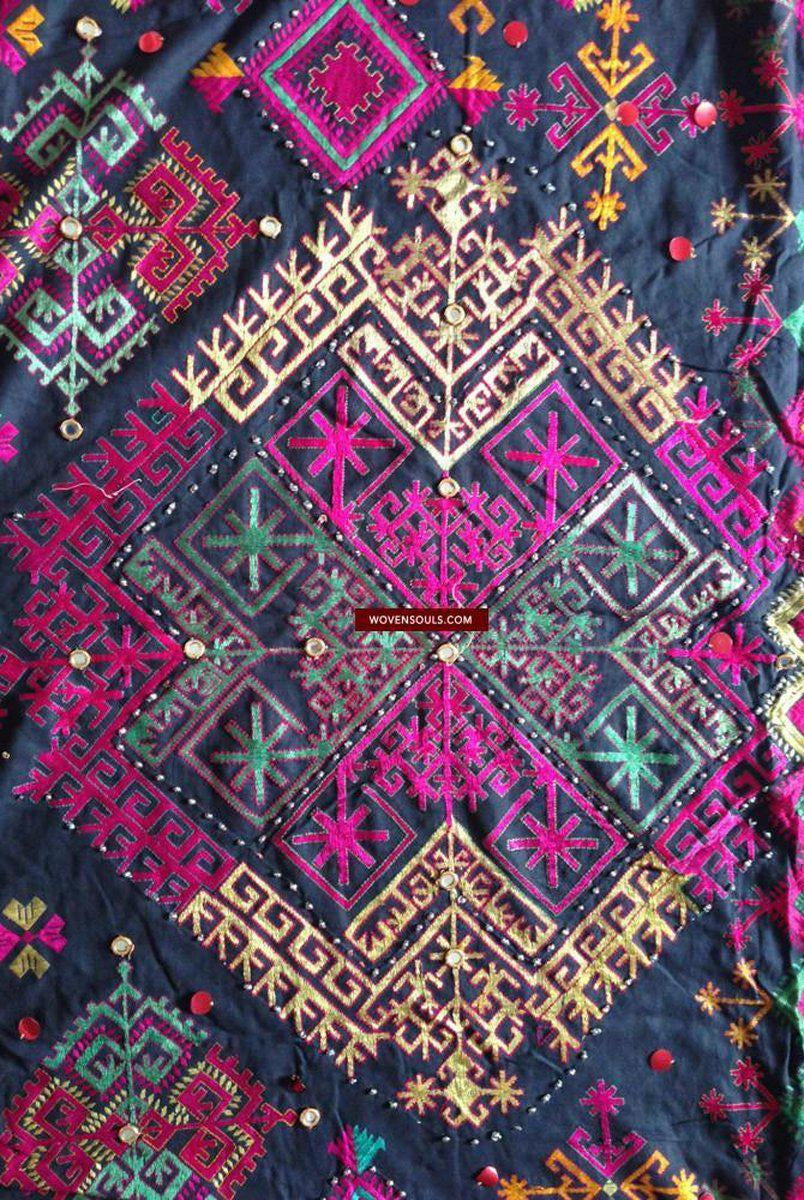 751 Vintage Kohistani Shawl Textile Art-WOVENSOULS-Antique-Vintage-Textiles-Art-Decor