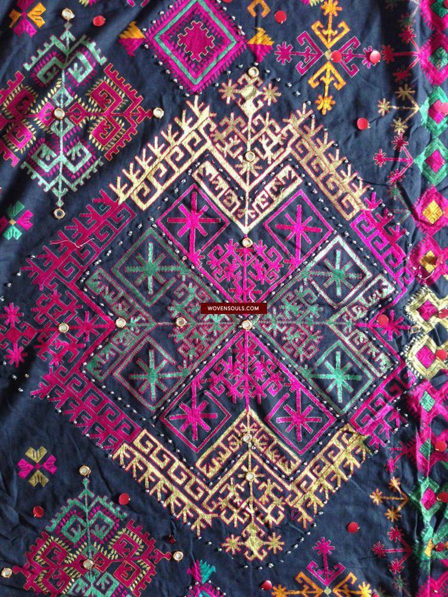 751 Vintage Kohistani Shawl Textile Art-WOVENSOULS-Antique-Vintage-Textiles-Art-Decor